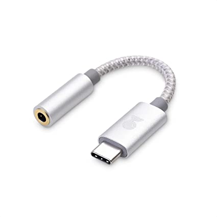 Cable Matters タイプC イヤホン USB Type C イヤホン変換アダプタ アルミ製 編組式のナイロンケーブル DACチップセット USB C 3.5mm イヤホン変換 オーディオ変換 USB Type C イヤホンジャックアダプタ S