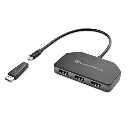 Cable Matters トリプル 4K Mini DisplayPort DisplayPort MSTハブ 3ポート MSTハブ Mini DisplayPort DisplayPort スプリッター DisplayPort 1.4 8K HDR