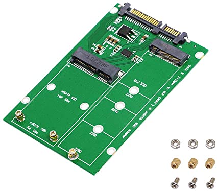 SinLoon 2-in-1NGFF M.2 MSATA to SATA III 3 PCB ボードアダプタコンバータコンポーネント(青SATA3.0/M)