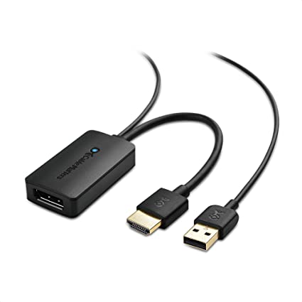 Cable Matters HDMI Displayport 変換アダプタ HDMI DP 変換アダプタ Active 4K解像度 USB充電ポート搭載