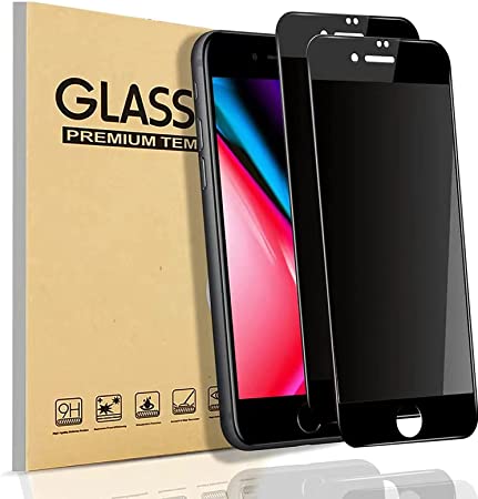 覗き見防止 iPhone 8 ガラスフィルム iphone7 フィルム 2枚入 のぞき見防止 iphone8 保護ガラス アイフォン7 ガラスフィルム のぞき見 貼り付け簡単/気泡ゼロ/割れない