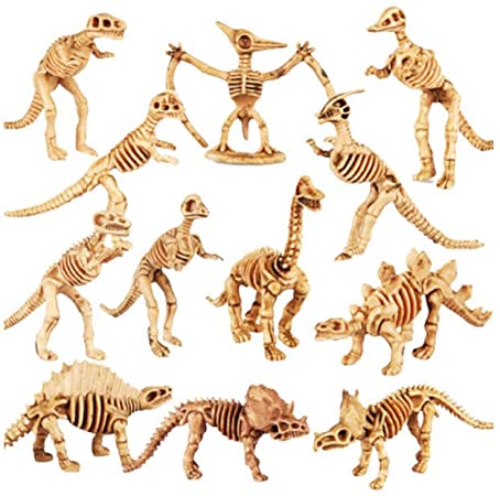 Healifty 恐竜スケルトンモデルキット考古学的発掘恐竜のおもちゃ恐竜動物化石フィギュア教育恐竜のおもちゃ子供子供12ピース