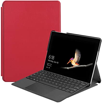 マイクロソフト Microsoft Surface Go 3 / Go 2 / Go 全世代対応 ケース サーフェス ゴー 3 / ゴー 2 / ゴー 保護カバー ELMK 軽量 薄型 PU レザー スマート カバー 耐衝撃 傷防止 クリア ハード