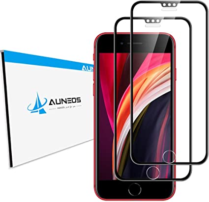 AUNEOS ガラスフィルム iPhone SE 第2世代 用 液晶保護 フィルム iPhone SE 2020 専用設計 iphone 8/7/6兼用 3D 黒枠 日本製旭硝子材 硬度9H 触感タッチ対応 指紋防止 アイフォン SE 2020 用 液