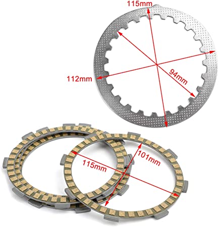 Artudatech クラッチ キット スチール フリクション プレート ヤマハ Yamaha DT50 RZ50 DT80 TDR80 YZ80 RD80LC用