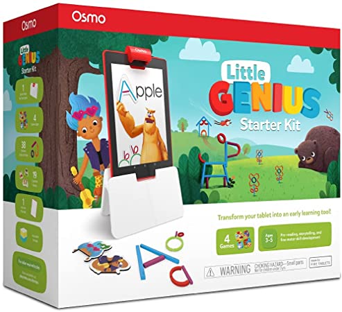 Osmo(オズモ) リトルジーニアス スターターキット for Fire(日本語サポート 正規版)| 3~5才対象| Fireを使って学ぶ 知育玩具 (創造力 英単語 観察力 論理的思考)