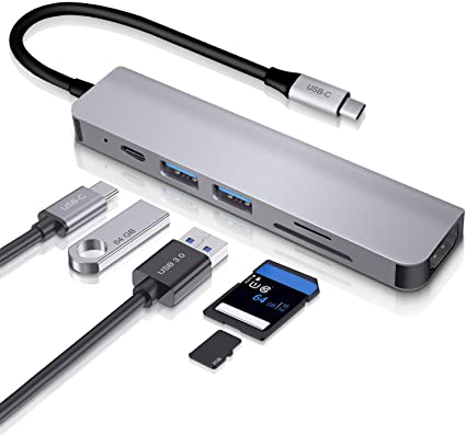 USB C ハブ USB Type C ハブ MacBook Pro/Air USB3.0 ハブ 4K HDMI出力 100W PD急速充電 SDMicro SDカードリーダー 高速データ転送 MacBook/MacBook Pro/ChromeBoo