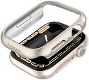Spigen Apple Watch ケース 41mm Series 7 対応 落下 衝撃 吸収 簡易着脱 超薄型 シンプル スリム 軽量 保護カバー アップルウォッチケース シン フィット ACS04185 (スターライト)