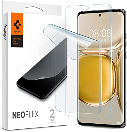 Spigen NeoFlex フィルム Huawei P50 Pro 用 全面保護 TPU素材 Huawei P50 Pro 対応 貼り直しが可能 フルカバー 2枚入