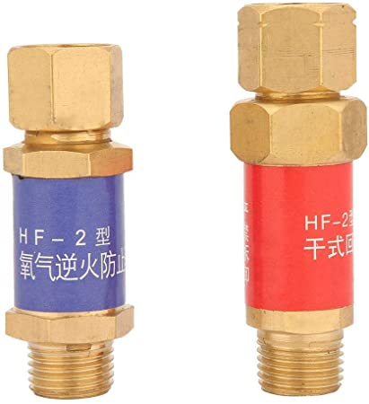 Yosoo 酸素 フラッシュバックアレスタ アセチレン 酸素 ホース トーチホースアセチレン 自動弁 アセチレンフラッシュバックアレスタ 安全テンパー防止装置 真鍮製 逆止弁 HF-2型 M16 1.5 中圧 3 m 3 / h