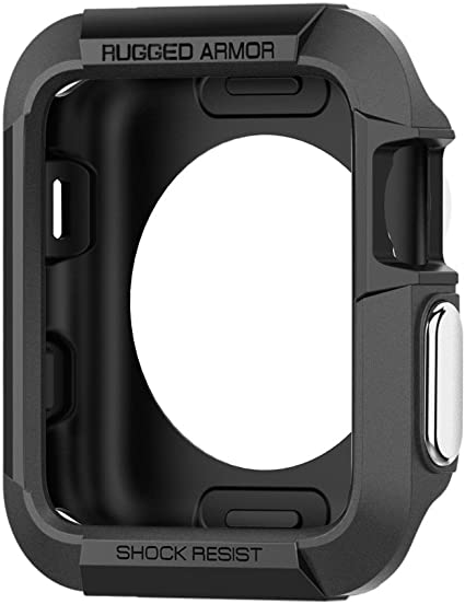 Spigen Apple Watch ケース 42mm 落下 衝撃 吸収 Series 3 / Series 2 / Series 1 保護カバー アップルウォッチケース ラギッド アーマー SGP11496 (ブラック) 並行輸入品