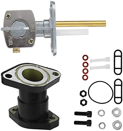 Qii luキャブレターインテーク、2個/セットキャブレターインテークマニホールド燃料バルブスイッチビッ..