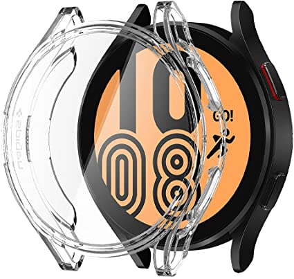 Spigen Galaxy Watch 4 ケース 40mm 体組成測定 可能 全透明 全面 クリア 耐衝撃 画面 一体型 カバー 落下 衝撃 吸収 TPU PC 薄型 ウルトラ ハイブリッド ACS03476 (クリスタル クリア)