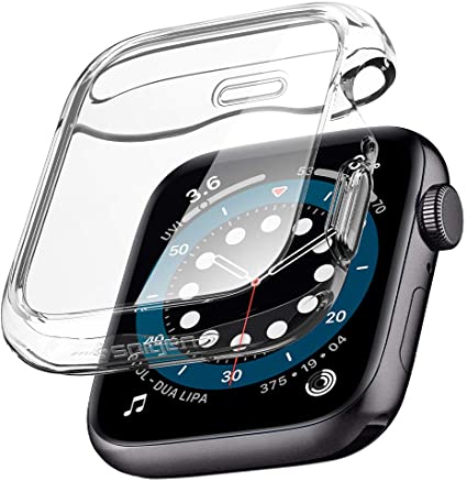 Spigen Apple Watch ケース Series 44mm 全透明 全面 クリア 耐衝撃 画面 一体型 カバー 落下 衝撃 吸収 TPU PC 薄型 SE/Series 6 / Series 5 / series 4 対応 ウルトラ ハイブリ