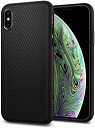 Spigen iPhone XS ケース/iPhone X ケース 5.8インチ TPU 米軍MIL規格取得 耐衝撃 リキッド エアー 057CS22123 (マット ブラック)