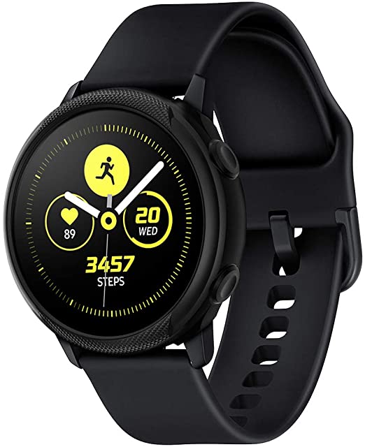 Spigen Galaxy Watch Active ケース (ギャラクシーウォッチアクティブ 40mm) TPU ソフトケース ワイヤレス充電 スリム キズ防止 耐衝撃 シュピゲン リキッド エアー 616CS26252 (マット ブラック)