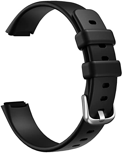 SHEAWA Fitbit Luxe用バンド 交換バンド ベルト シリコンバンド スポーツバンド ストラップ アクセサリー (ブラック Lサイズ)