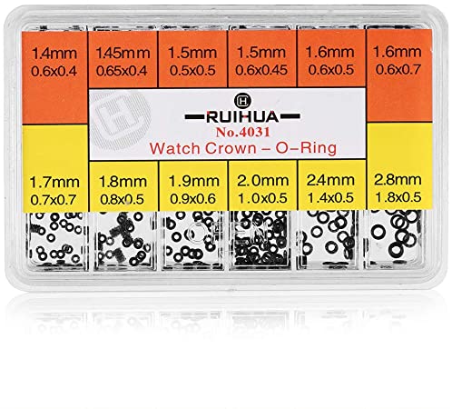 Yosoo 腕時計Oリング Oリングセット 腕時計ゴムリング パッキン ラウンド 防水1.4-2.8mm