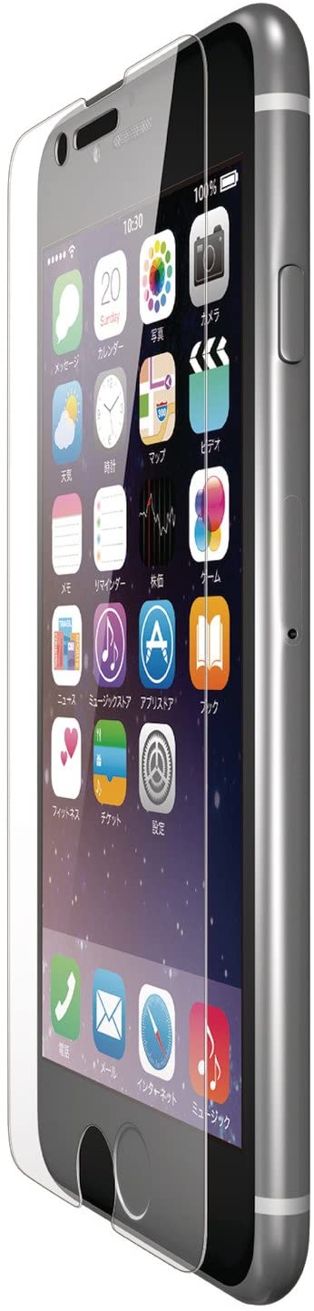 エレコム iPhone8 iPhone7 iPhone6S ガラスフィルム 強化 0.33mm/硬度9H/気泡レス PMWA16MFLGG03