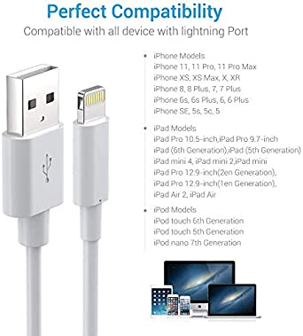 iPhone充電器純正ライトニングケーブル1m3本Mfi認証充電ケーブルUSB充電コードiPhone12/12Pro/11/SE/iPad各種対応ホワイトNikolable-3AP40