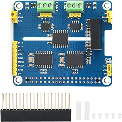 CANモジュール MCP2515 CANボード拡張ボード STM32レシーバー 安定性 レベル変換回路 3.3V / 5V き ルボード 受信機 コントローラに対応 Raspberry Piシリーズマザーボードに適用 RPIスタッドバッグ付 電子部品