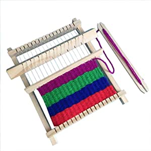 手織り機 卓上手織機 編み機 はたおりき DIY 木製 卓上織り機 糸付き 扱いやすい 簡単 贈り物
