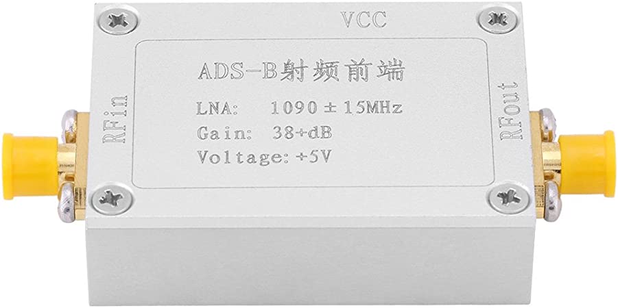 Akozon RFアンプ ADS-B 1090MHz RFフロントエンドRFアンプ 低ノイズアンプ 38dB 利得LNA