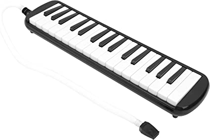 鍵盤ハーモニカ 演奏しやすい 軽量 安全で無害 メロディピアノ 32鍵 鍵盤ハーモニカ楽器 幼稚園 初心者(黒)