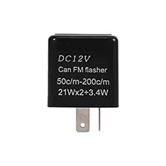 楽天Trend Item Shopウインカーリレー オートバイ フラッシャーリレー12V 2ピン IC フラッシュリレー 点滅 ステアリング信号灯用 LED ターンシグナルランプ 継電器 （黒）