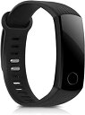 kwmobile 対応: Honor Band 3 バンド - 交換ベルト シリコンバンド ソフト TPU 耐久性 - 黒色