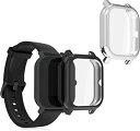 kwmobile 2x 対応: Huami Amazfit Bip/Bip Lite ケース - 保護ケース フルカバー シリコン 耐衝撃 全体保護 - 黒色/...
