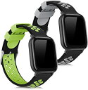 kwmobile 2x 対応: Huami Amazfit GTS/GTS 2 / GTS 2e / GTS 3 バンド - 交換ベルト シリコンバンド ソフト TPU 耐久性 - 黒色/紺色