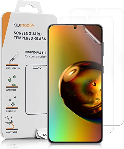 kwmobile 3x フィルム 対応: Samsung Galaxy S22 - ディスプレイ保護フィルム 無色透明 スクリーンプロテクター