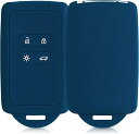 kwmobile 対応: Renault 4-ボタン 車のキー Smart Key (Keyless Go 対応機種のみ) ケース - シリコン キー保護 - ...