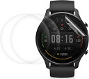 kwmobile 3x 対応: Xiaomi Mi Watch/Mi Watch Color Sport 保護フィルム - 画面保護 保護シール スマートウォッチ 指紋防止 簡単装着 - 傷防止 薄型 透明