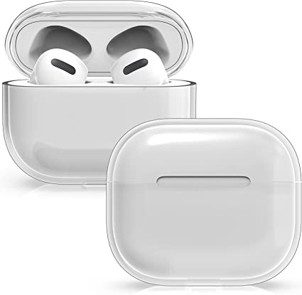 kwmobile イヤフォン ケース 保護カバー 対応: Apple AirPods 3 - 充電対応 透明