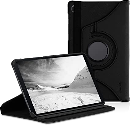 kwmobile 対応: Samsung Galaxy Tab A7 Lite 8.7 (2021) ケース - 360度回転 スタンド ゴムバンド タブレットケース - tablet 保護カバー