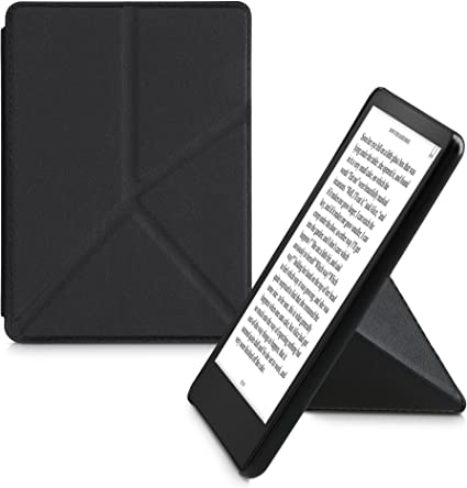 kwmobile 対応: Kindle Paperwhite (11. Gen - 2021) ケース - 電子リーダー カバー - PUレザー 電子書籍 保護ケース 黒色