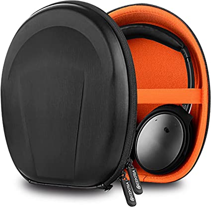 Geekria ケース 互換性 UltraShell ヘッドホンケース ハードケース 旅行用 ハードシェルケース Bose QC45, QC35 Series II, QC35, QC25, QC15, SoundLink に対応 収納ポーチ付属 (ブ