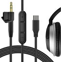 Geekria ケーブル QuickFit USB-C Digital to Audio 互換性 オーディオコード Bose Around-Ear AE2, AE2i, AE2w ヘッドホンケーブル Type-C に適合する インラインマイクと音量コン