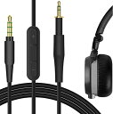 Geekria ケーブル QuickFit 互換性 オーディオコード AKG K451, K452, Q460, K480, K430, K450 ヘッドホンケーブル 2.5mm に適合する インラインマイクと音量コントロール 120 cm