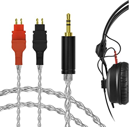 Geekria アップグレード ケーブル ゼンハイザー Sennheiser HD 25, HD 25-1, HD 25-1 II, HD 25-C, HD 25-13 等ヘッドホン 対応 オーディオ ケーブル 単結晶銀 4芯 (3.5mmプラグ)