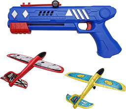 GoolRC 飛行機のランチャーの おもちゃ 子供のための EPP 飛行機のおもちゃ 屋外のランチャー飛行機の ゲーム子供のおもちゃ 2個の飛行機 飛行機の色はランダムです