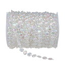OUNONA クリスタル 30M ビーズ カーテン オーロラ レインボー クリスタル 珠のれん 装飾 DIY