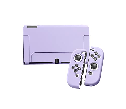 SHEAWA Switch OLED 有機ELモデル用ケース 保護ケース カバー かわいい TPU 耐衝撃 アクセサリー (ライトパープル)