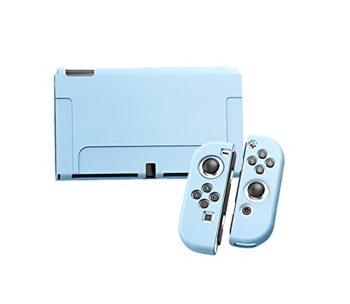 SHEAWA Switch OLED 有機ELモデル用ケース 保護ケース カバー かわいい TPU 耐衝撃 アクセサリー (ライトブルー)