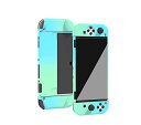 SHEAWA Switch OLED 有機ELモデル用ケース 保護ケース カバー かわいい 硬質ケース 耐衝撃 アクセサリー (グリーン ブルー)