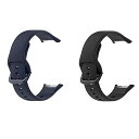 2パック For OPPO Watch Free 交換用バンド (HVUYAL) シリコンベルト 柔らかい 防水 耐衝撃 防汗 脱着簡単 OPPO Watch Free 交換用ストラップ スポーツバンド ブラック+ブルー