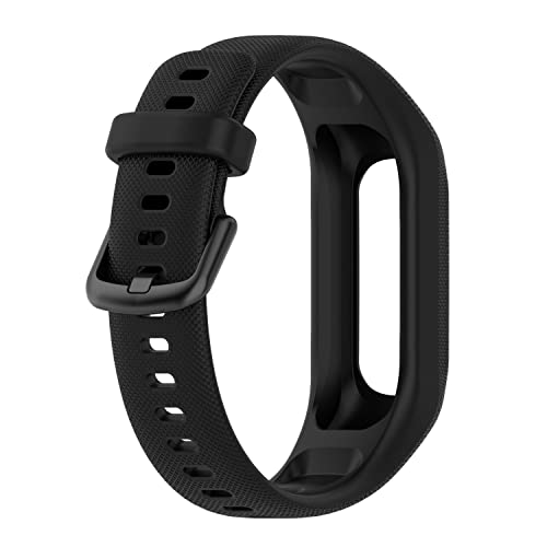 For GARMIN(ガーミン) Vivosmart 5 交換用バンド HVUYAL シリコン製 交換 リストバンド 柔らかい 多色選択 防汗 脱着簡単 Vivosmart 5交換用ストラップ スポーツバンド ブラック