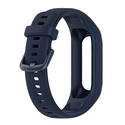 For GARMIN(ガーミン) Vivosmart 5 交換用バンド HVUYAL シリコン製 交換 リストバンド 柔らかい 多色選択 防汗 脱着簡単 Vivosmart 5交換用ストラップ スポーツバンド ブルー